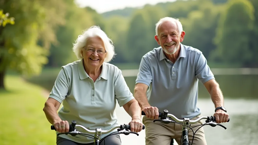 Seniori pēc velojošanas sesijas